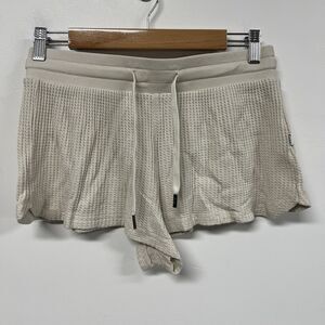 FEAT Treecell Waffle Knit Lounge Shorts Women’s Small Beige Soft Casual Comfy
